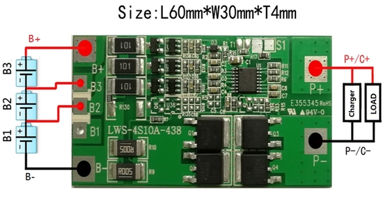 Akumulator BMS Bateria litowa 3,2 v 4s 10a 12,8 v Płytka ochronna