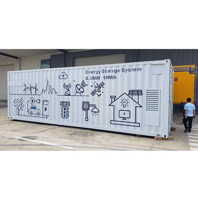 0.5MW On Grid Off Grid Solar System 1MWH ESS Container Lifepo4 IP65 Outdoor